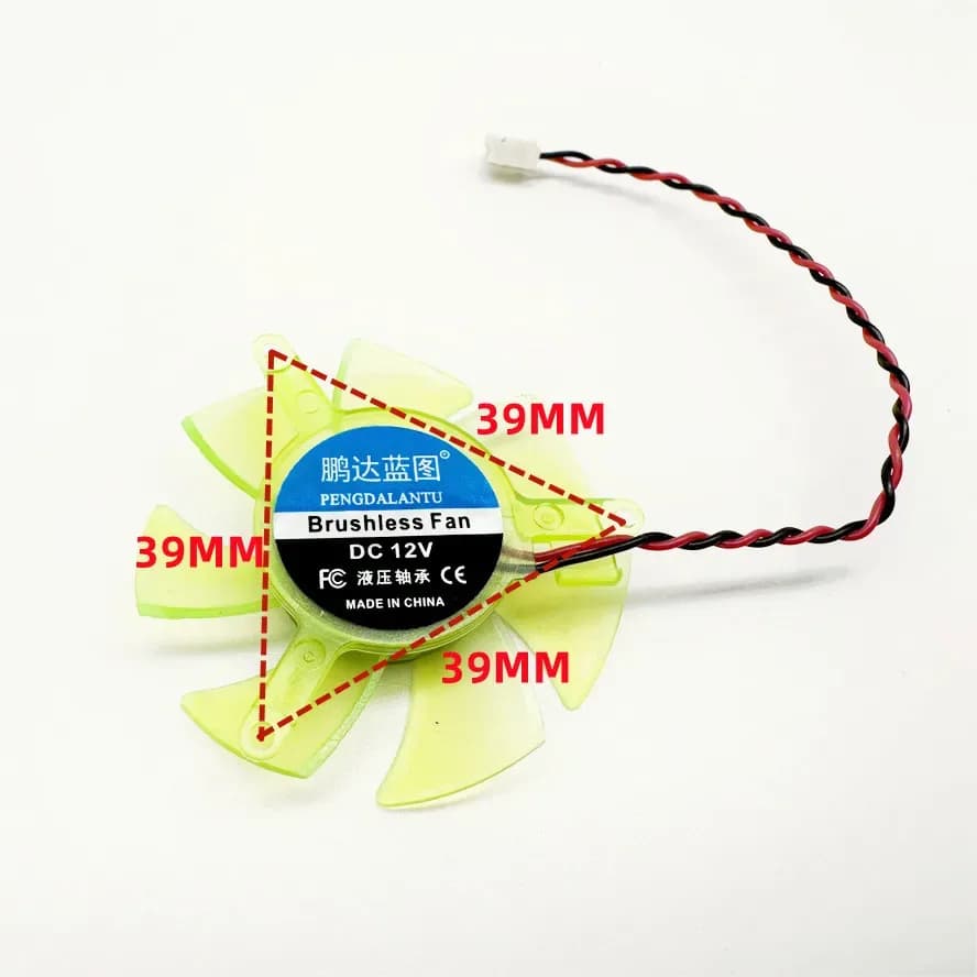 Ventilateur de carte graphique pour ZOTAC GT210 GT430 GT520 GT610 - 45mm, Entraxe 39mm, 12V, 4 broches - Image 1