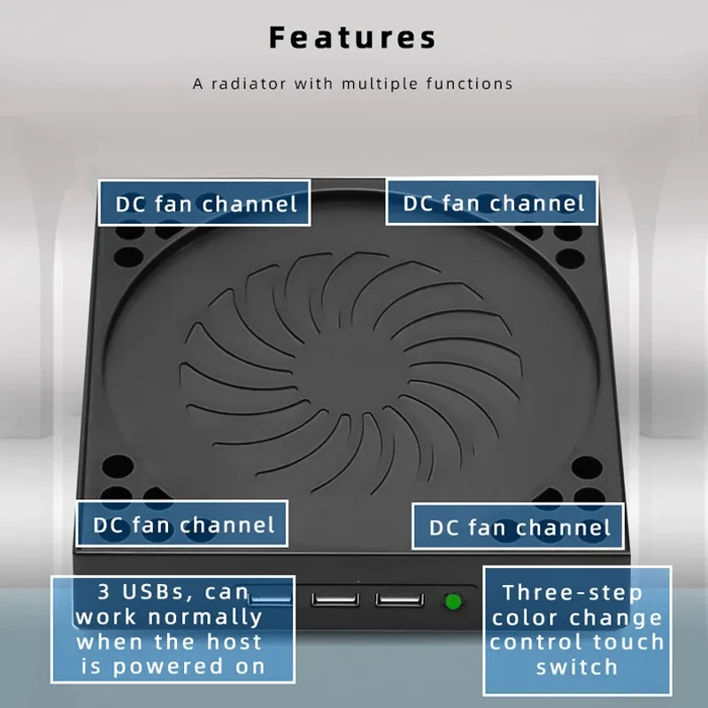 Ventilateur de refroidissement pour Xbox Series X avec 3 ports USB et contrôle thermique automatique - Image 4