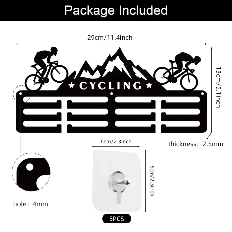 Porte-médaille de cyclisme personnalisé en acrylique slide 7