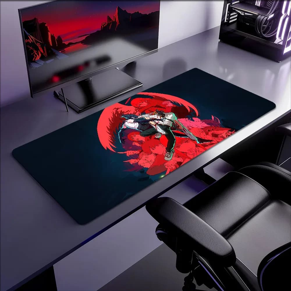 Tapis de souris de jeu XL antidérapant avec bords cousus - Image 1
