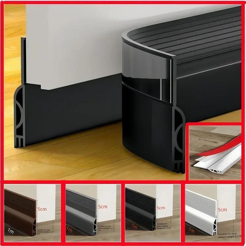 Joint d'étanchéité auto-adhésif pour porte, isolation thermique et acoustique, 1m - Image 1