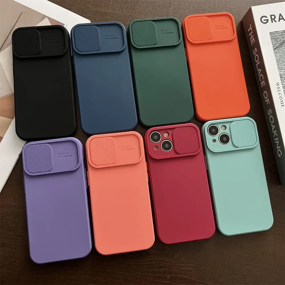 Coque antichoc avec protection de caméra coulissante pour iPhone slide 6