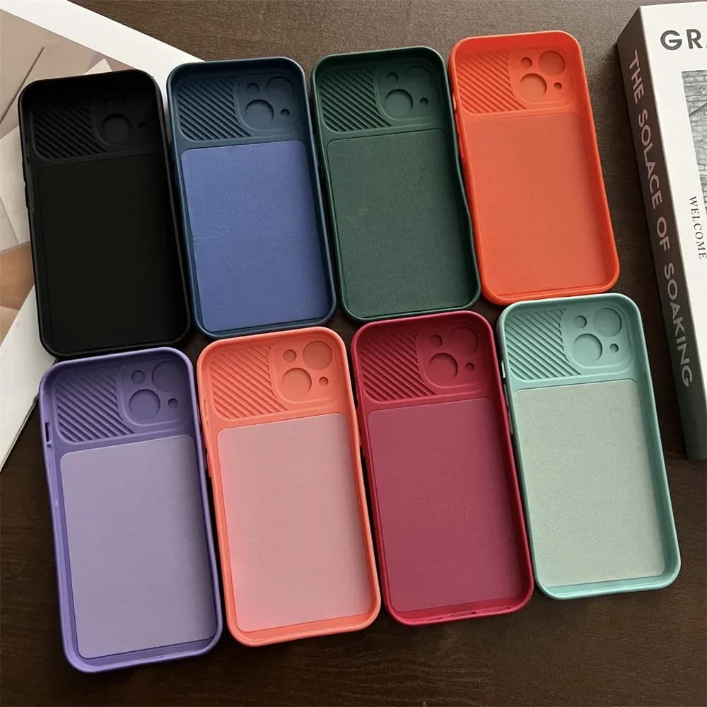Coque antichoc avec protection de caméra coulissante pour iPhone slide 5