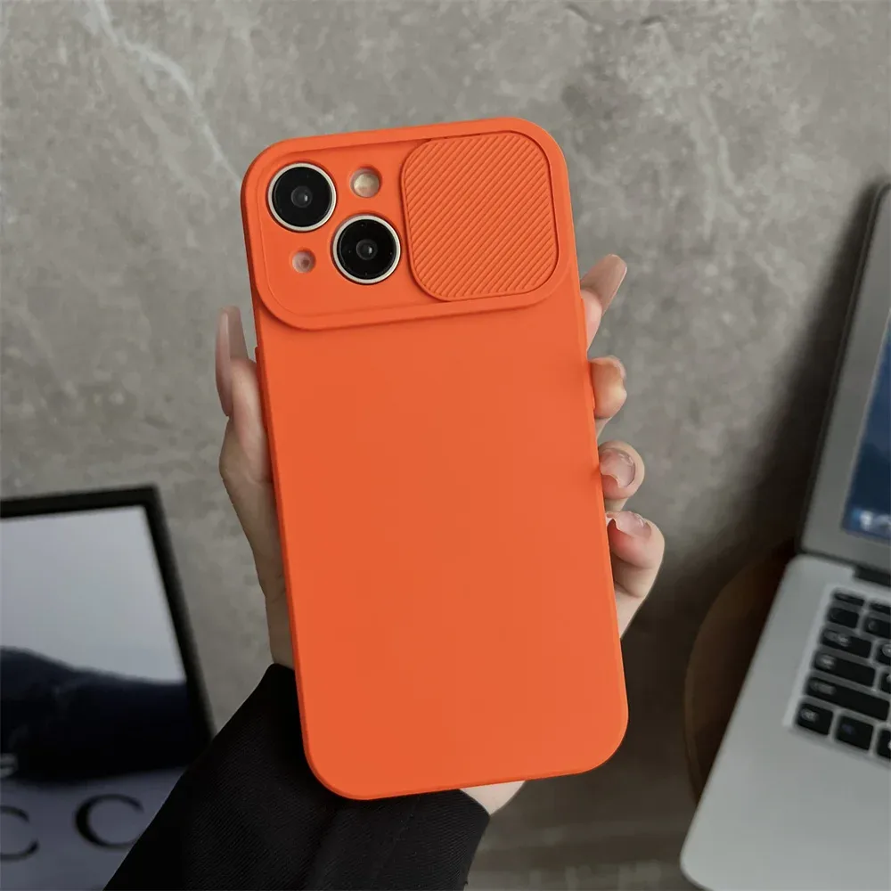 Coque antichoc avec protection de caméra coulissante pour iPhone slide 7