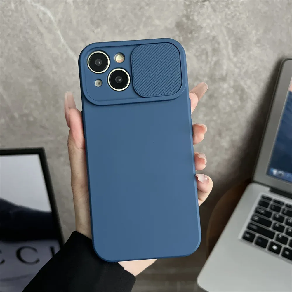 Coque antichoc avec protection de caméra coulissante pour iPhone slide 8