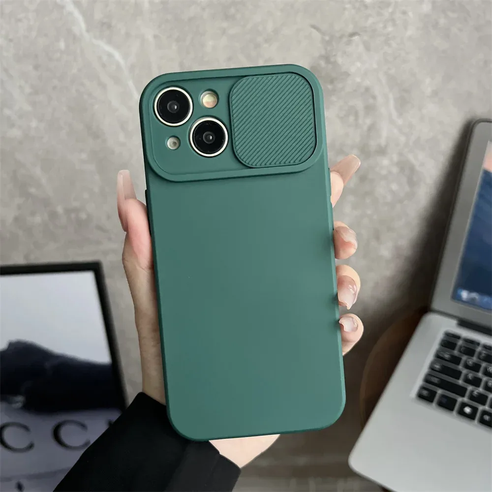 Coque antichoc avec protection de caméra coulissante pour iPhone slide 12
