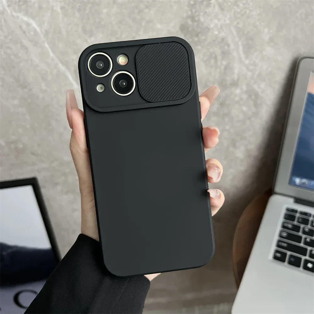 Coque antichoc avec protection de caméra coulissante pour iPhone slide 11