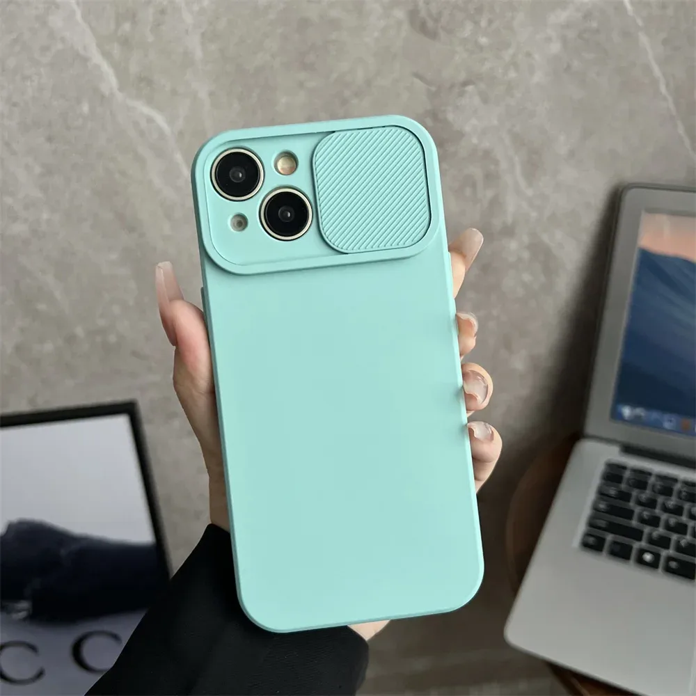 Coque antichoc avec protection de caméra coulissante pour iPhone slide 13