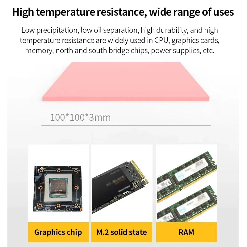 Pad thermique Teucer HP600, 15,8 W/mK, 100 x 100 mm - Image 4
