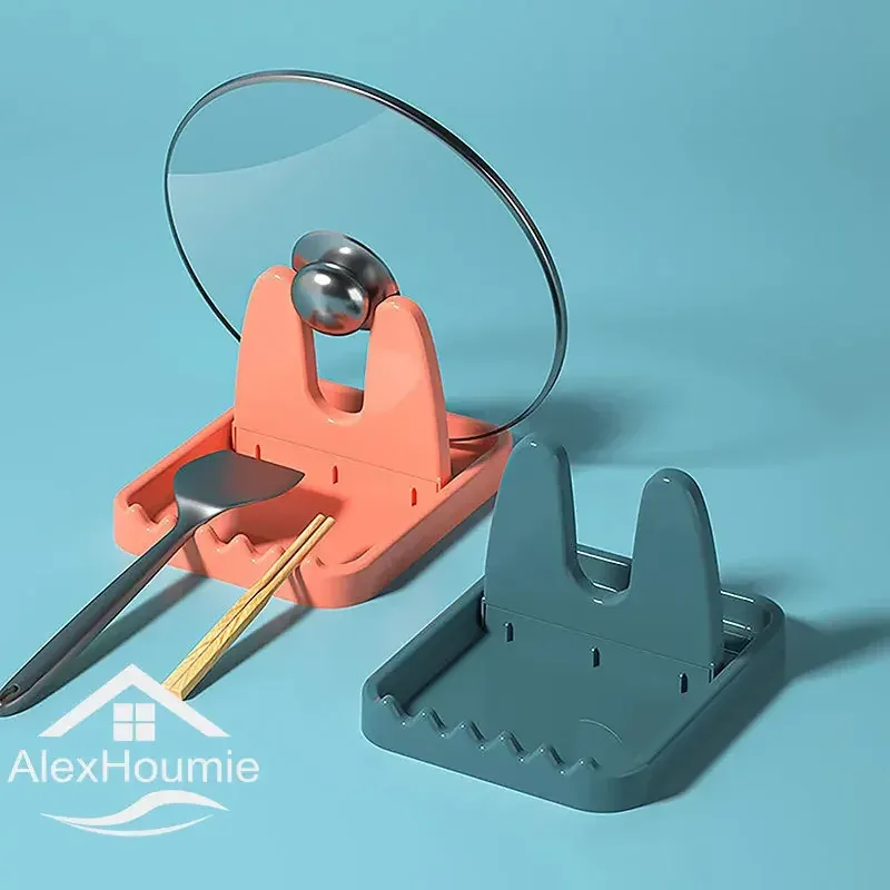 Support de couvercle pliable et repose-ustensiles de cuisine - Image 2
