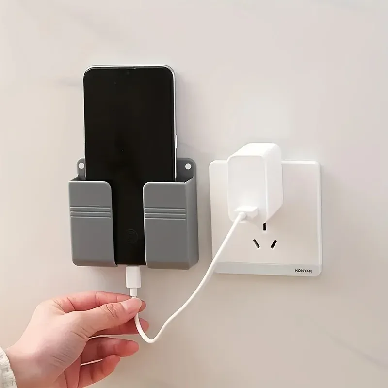 Support mural pour téléphone portable et boîte de rangement sans perçage