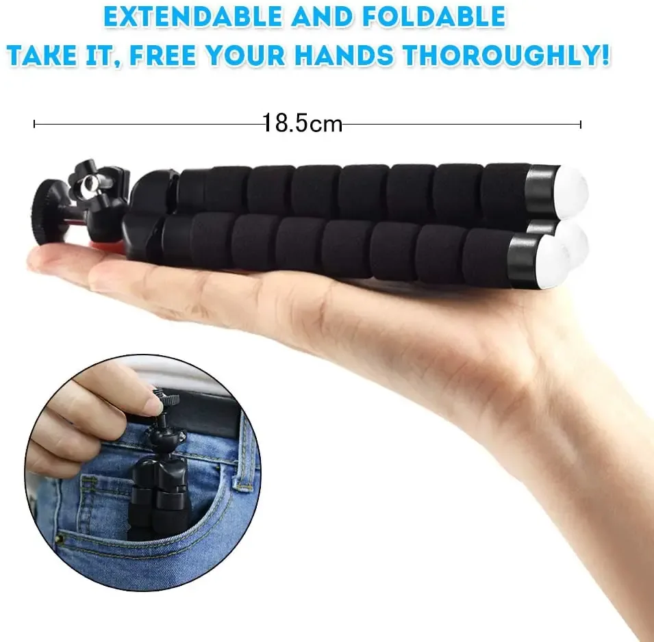 Mini trépied flexible pour smartphone avec support rotatif à 360° slide 3