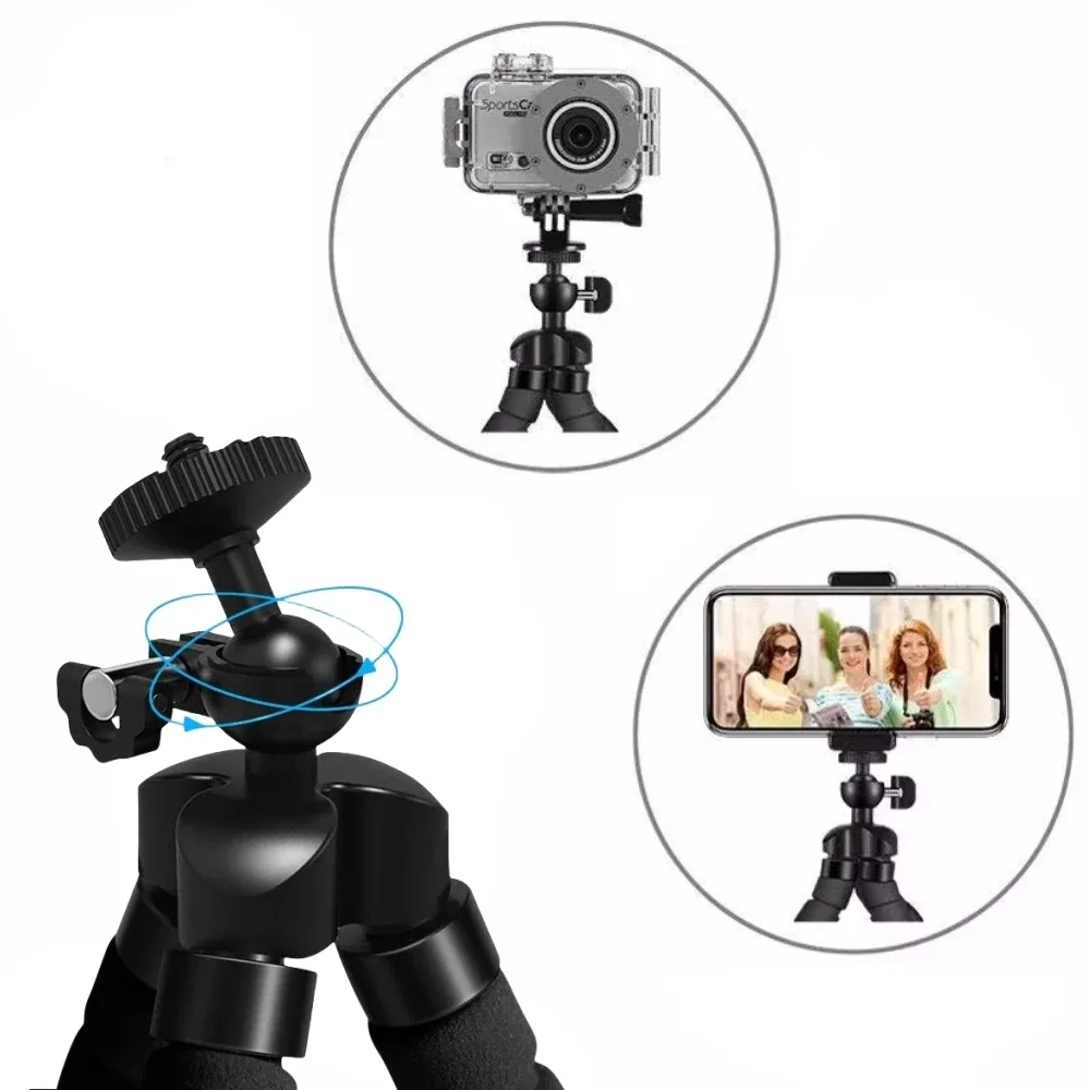 Mini trépied flexible pour smartphone avec support rotatif à 360° slide 2