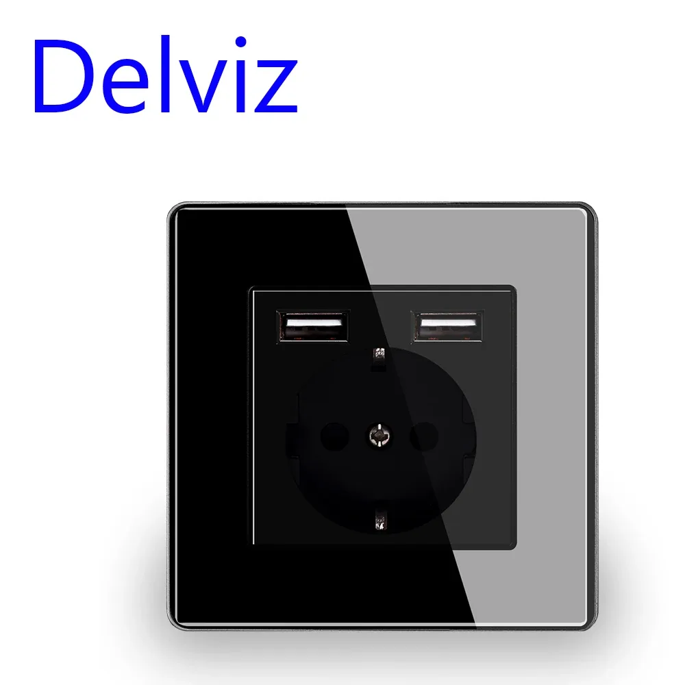 Prise de courant Delviz avec ports USB - Standard UE, 16A, 86mm slide 8