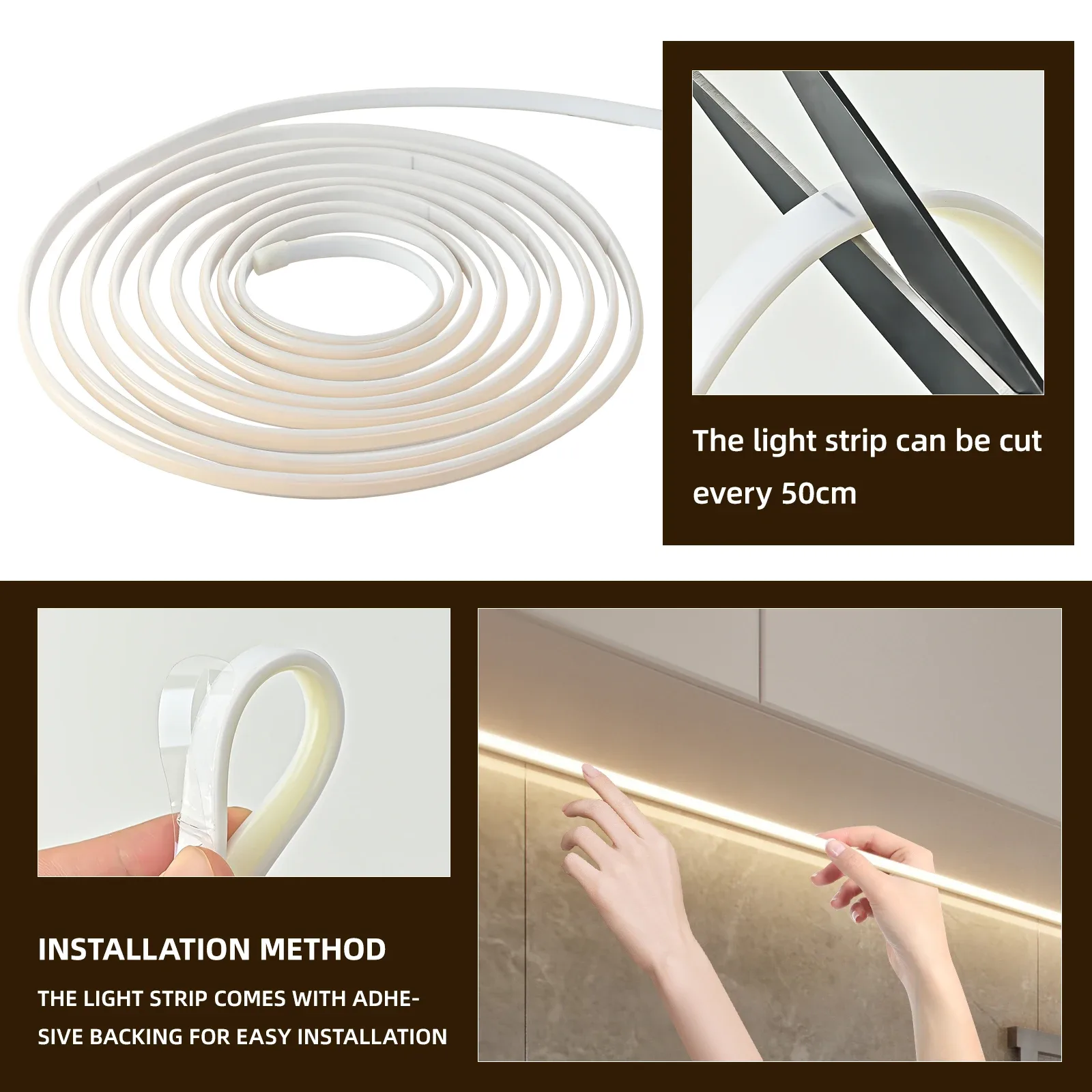 Ruban LED COB Flexible et Étanche 220V - 288 LED/m slide 5