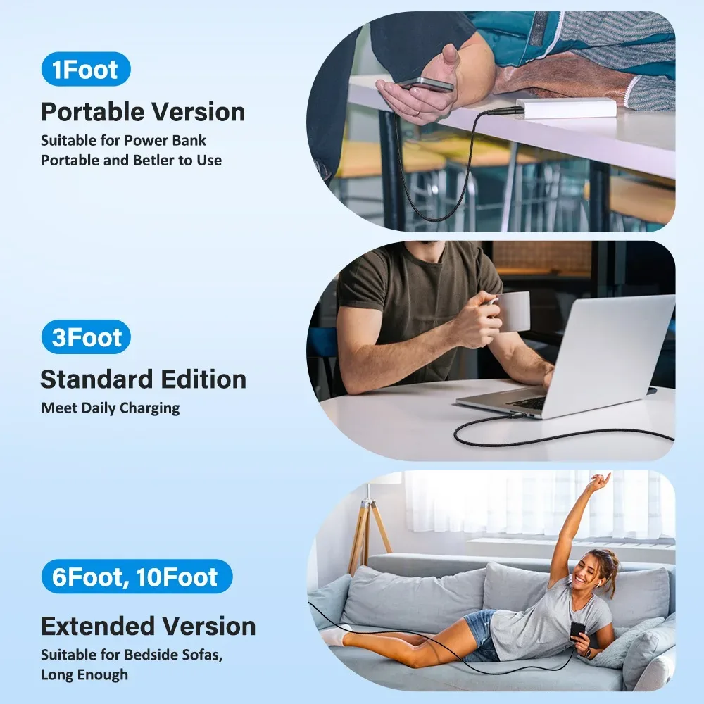 Câble AUFU USB-C vers Lightning 20W PD - Charge Rapide pour iPhone et iPad - Image 6