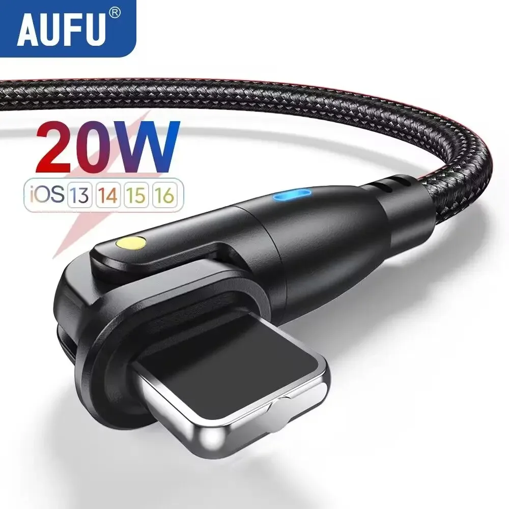 Câble AUFU USB-C vers Lightning 20W PD - Charge Rapide pour iPhone et iPad - Image 1