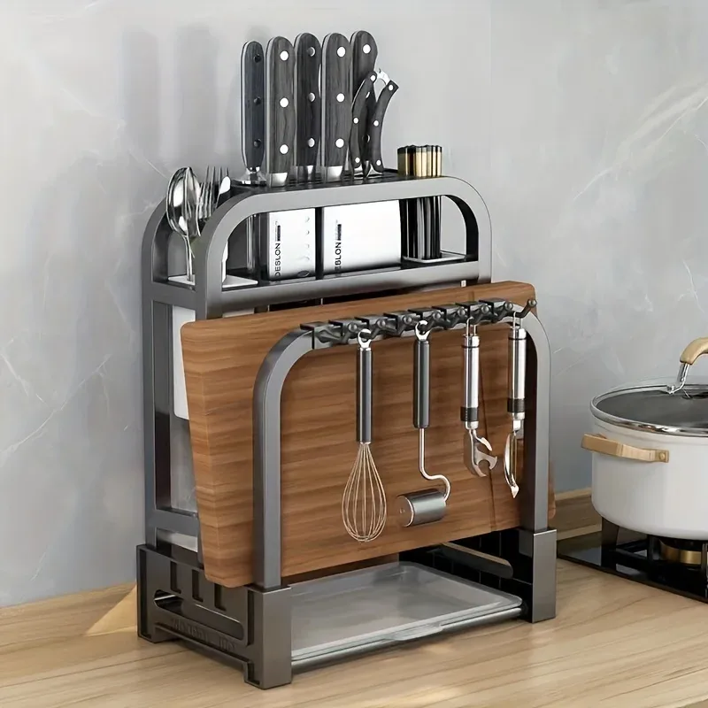 Support de rangement pour couteaux et planches à découper en acier inoxydable