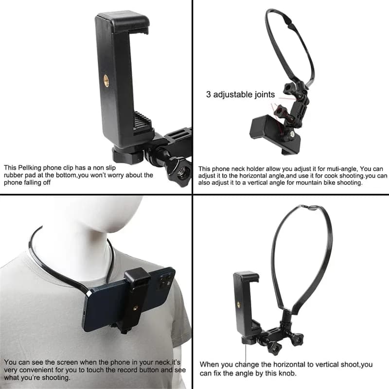 Support de cou universel mains libres pour smartphone et caméra d'action - Image 3