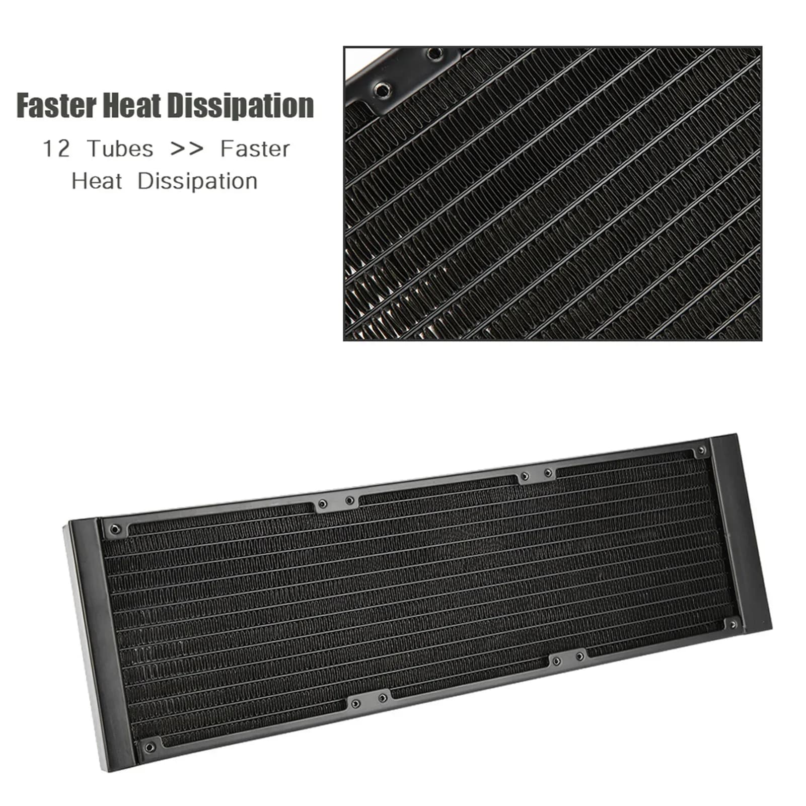 Radiateur de refroidissement liquide pour PC, 12 tubes, filetage G1/4 - Image 6