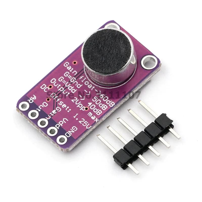 Module Amplificateur de Microphone MAX9814 avec Contrôle Automatique de Gain (AGC)