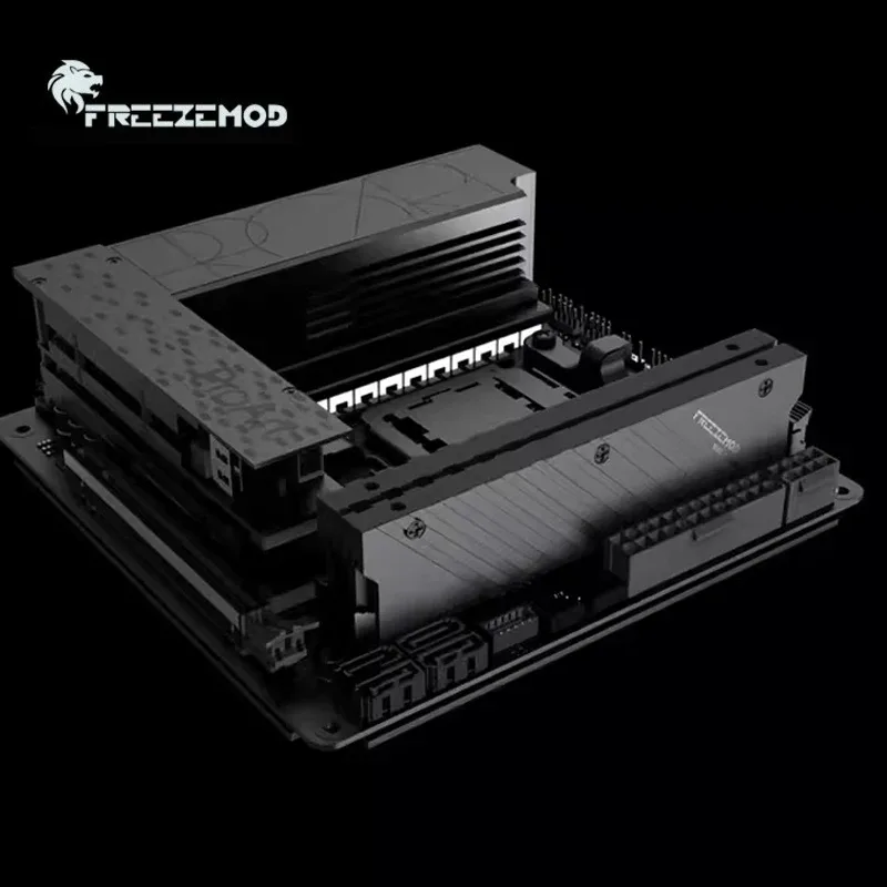 MEO-PMOAB-G - Bloc de refroidissement liquide et dissipateur thermique pour RAM DDR4/DDR5, Support Gen 5, Tout aluminium