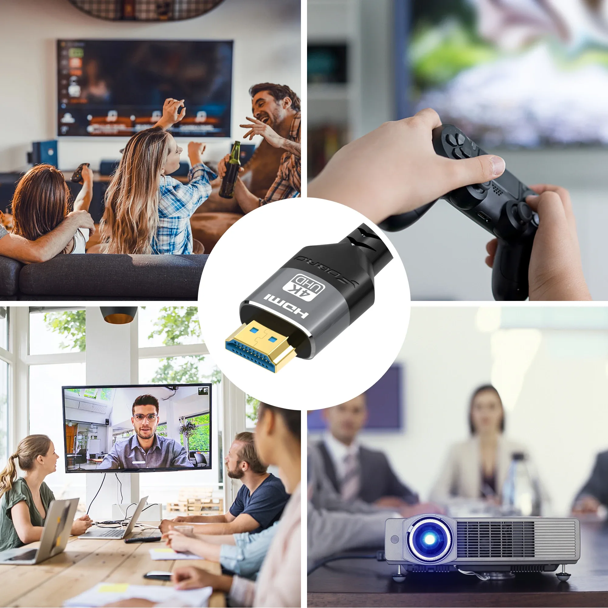 Câble HDMI 2.0 4K Haute Vitesse 18Gbps - Compatible HDR10, eARC, PS5 et PC - Image 5
