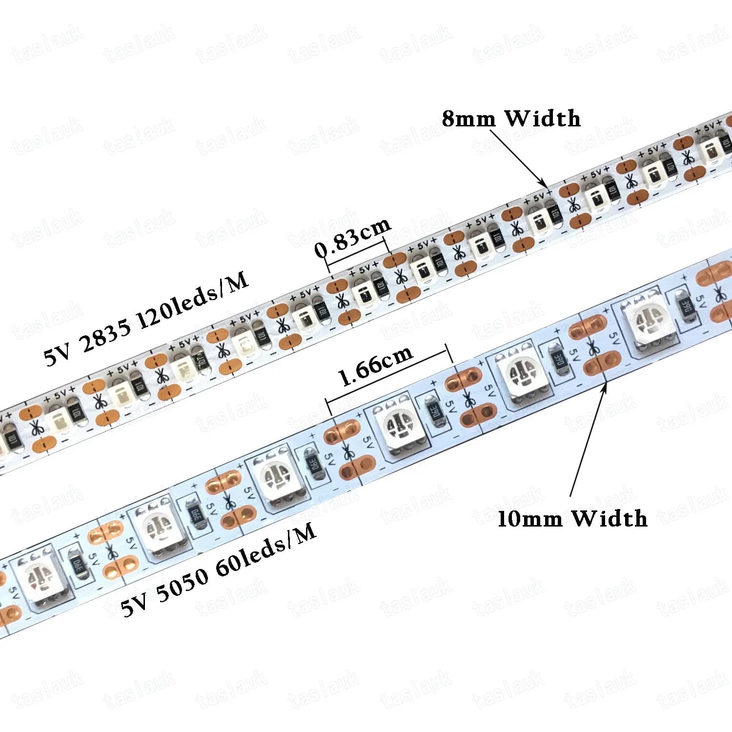 Ruban LED Flexible Ultraviolet (UV) 395-405nm 5V/12V SMD 2835/5050 60/120 LED/m - Image 3