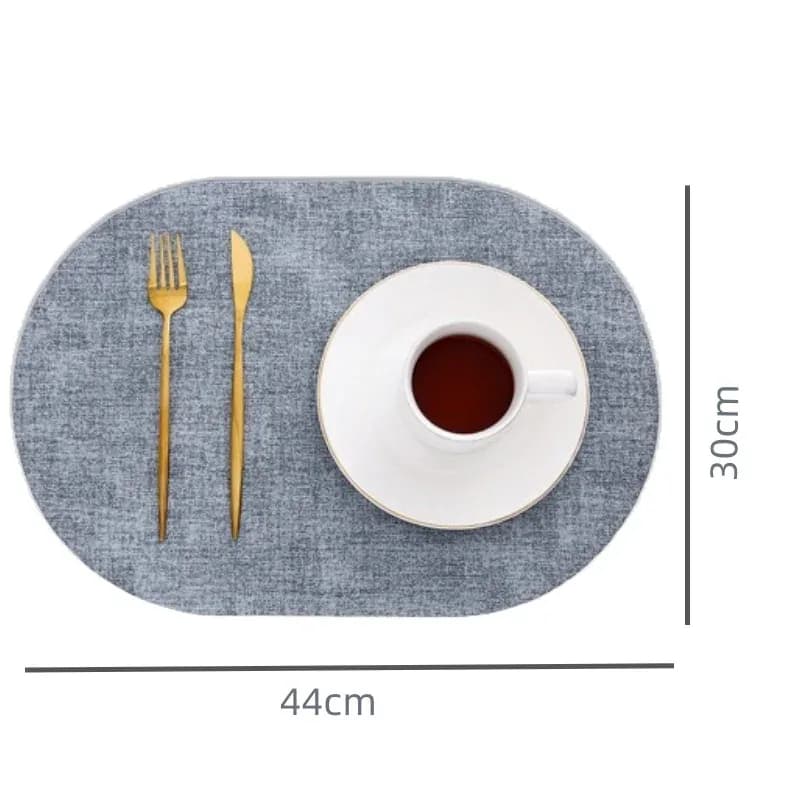 Lot de sets de table ovales en similicuir - Épais, antidérapants et résistants à la chaleur slide 3