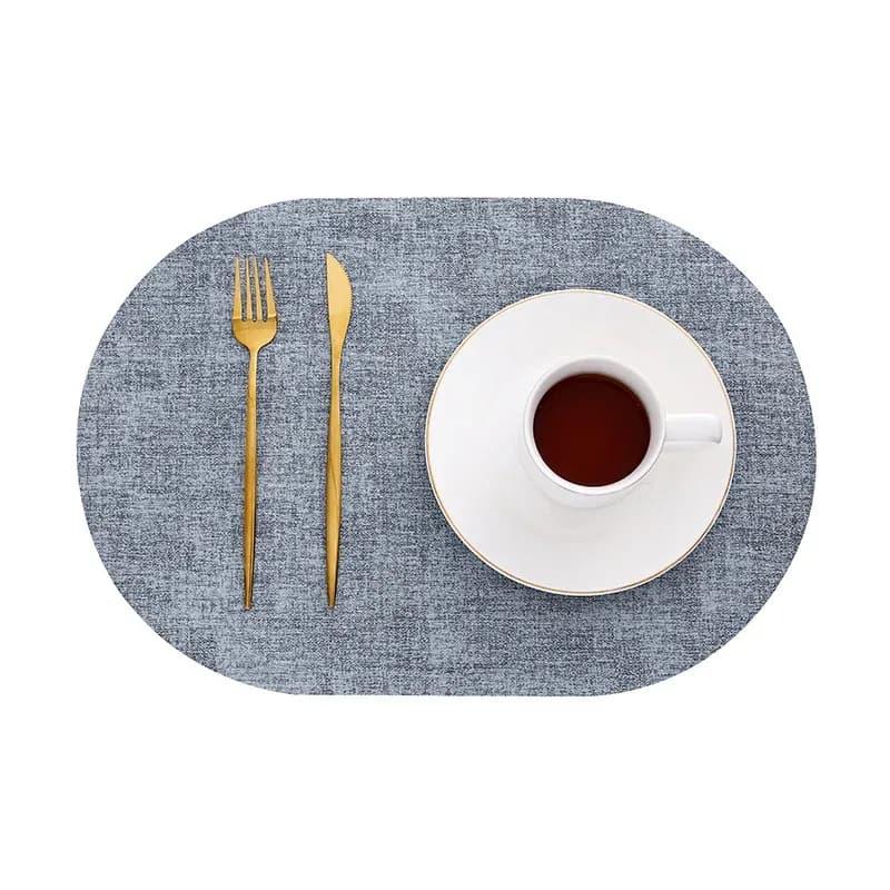 Lot de sets de table ovales en similicuir - Épais, antidérapants et résistants à la chaleur slide 10