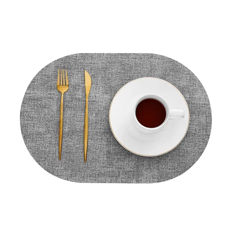 Lot de sets de table ovales en similicuir - Épais, antidérapants et résistants à la chaleur slide 9