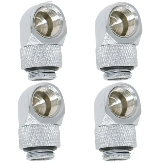 Lot de 4 raccords rotatifs à 90° en laiton, filetage G1/4, pour watercooling PC slide 8