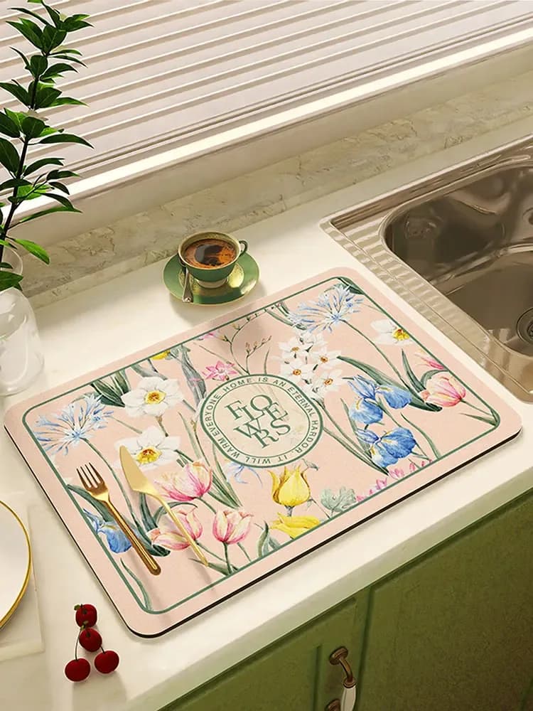 Tapis de séchage absorbant pour vaisselle et machine à café slide 12