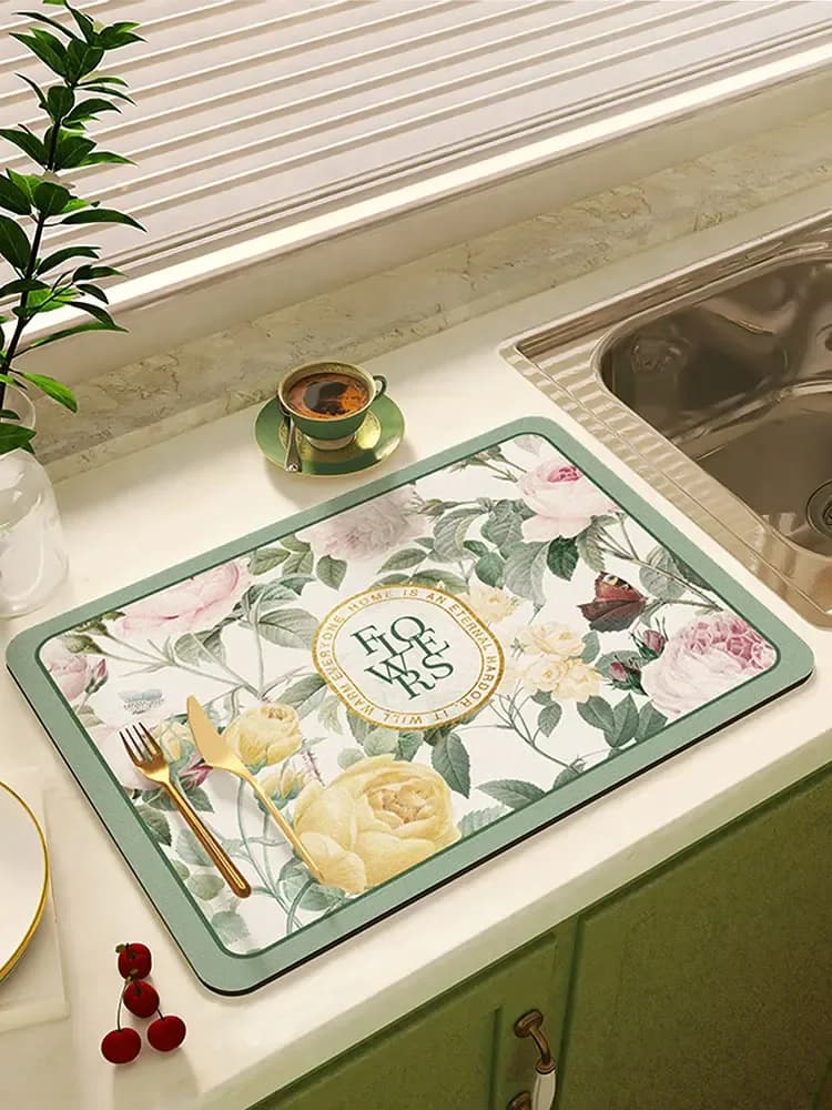 Tapis de séchage absorbant pour vaisselle et machine à café slide 13