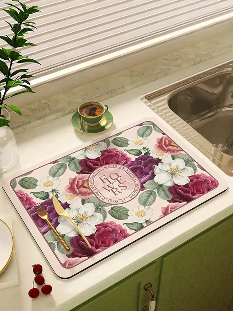 Tapis de séchage absorbant pour vaisselle et machine à café slide 14