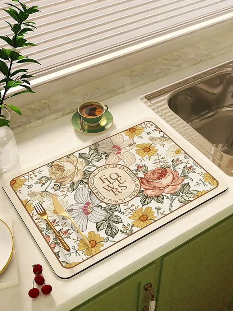 Tapis de séchage absorbant pour vaisselle et machine à café slide 7