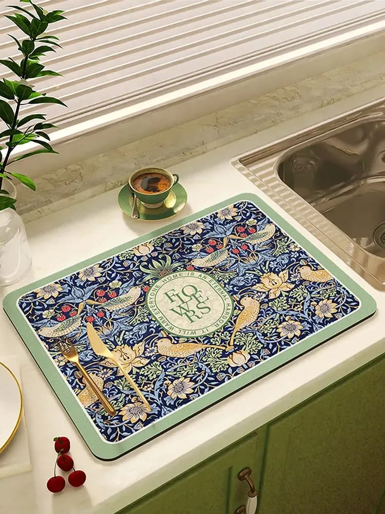 Tapis de séchage absorbant pour vaisselle et machine à café slide 8