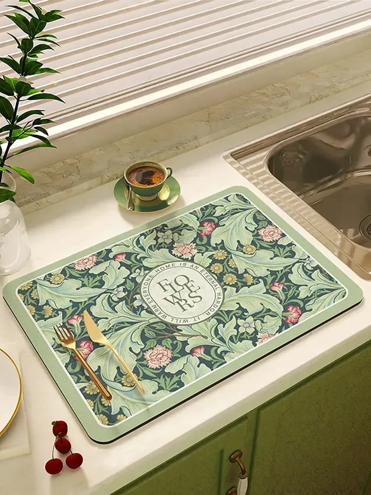 Tapis de séchage absorbant pour vaisselle et machine à café slide 11