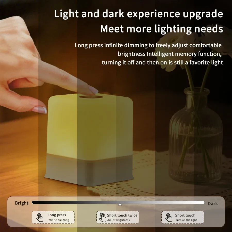 Lampe de chevet LED tactile 16 couleurs rechargeable par USB - Image 2