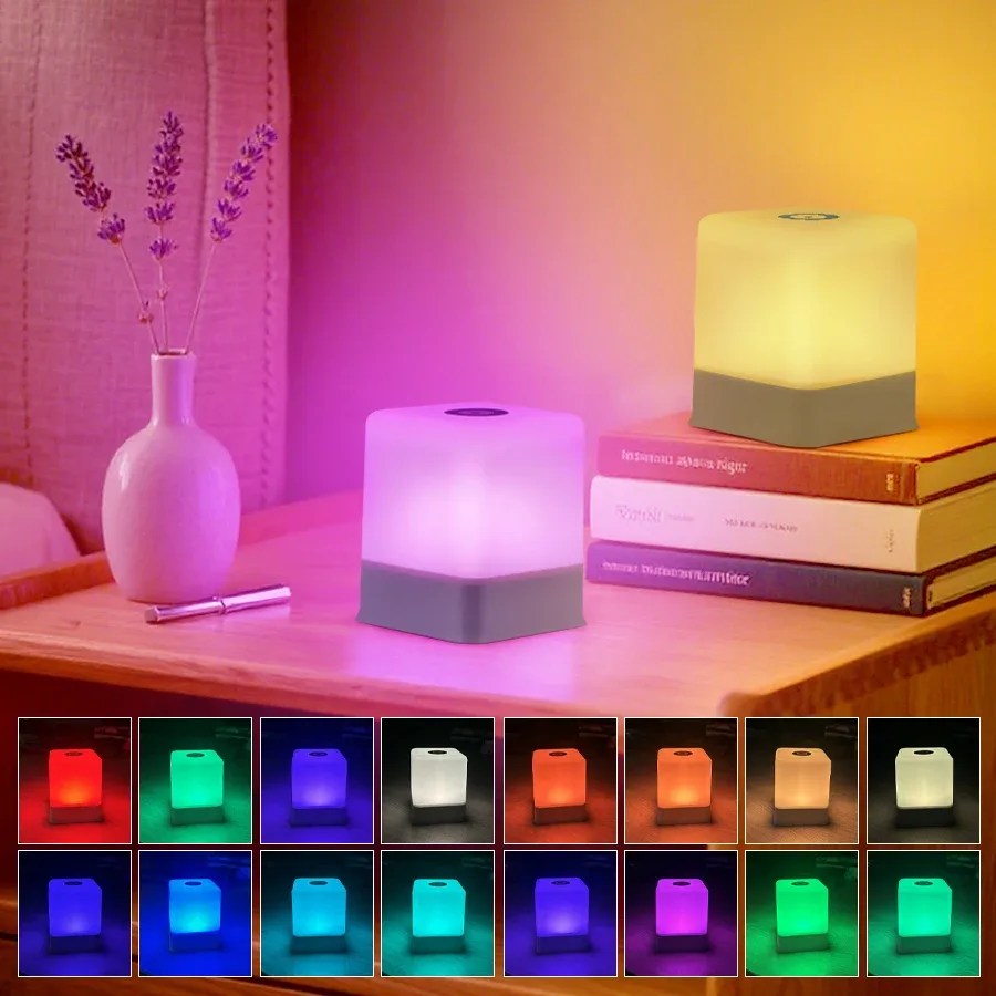 Lampe de chevet LED tactile 16 couleurs rechargeable par USB - Image 6
