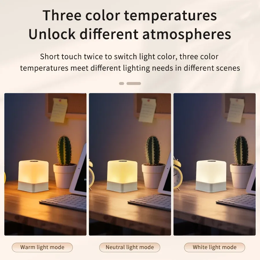 Lampe de chevet LED tactile 16 couleurs rechargeable par USB - Image 5