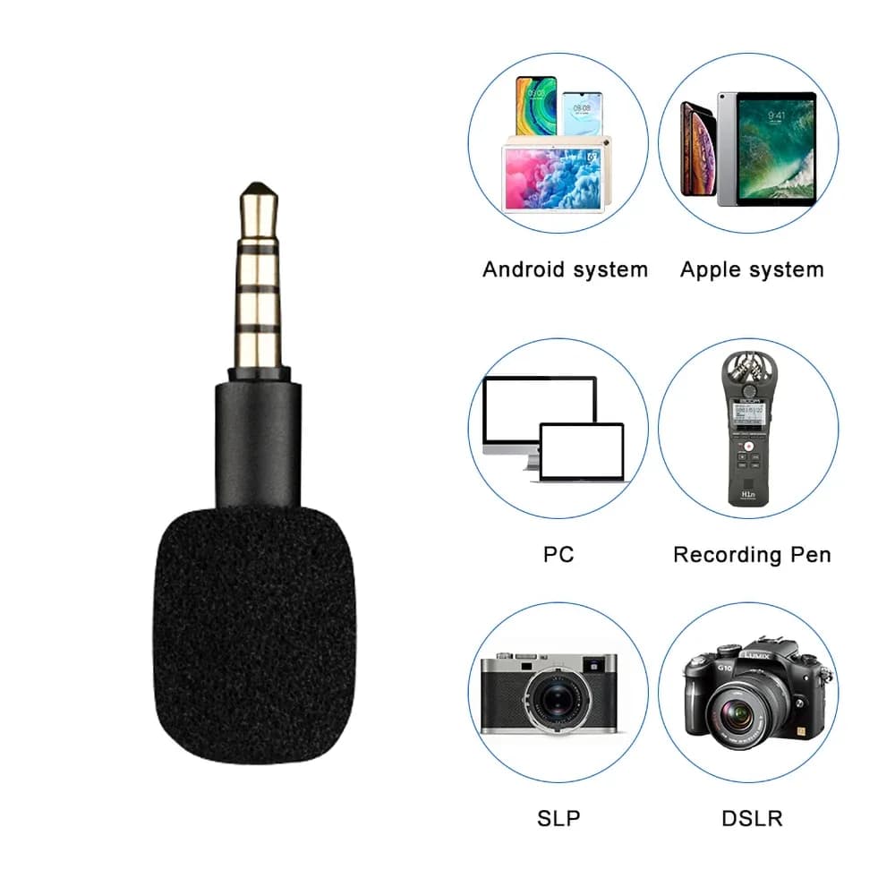 Mini microphone portable Jack 3,5 mm pour smartphone et ordinateur - Image 6