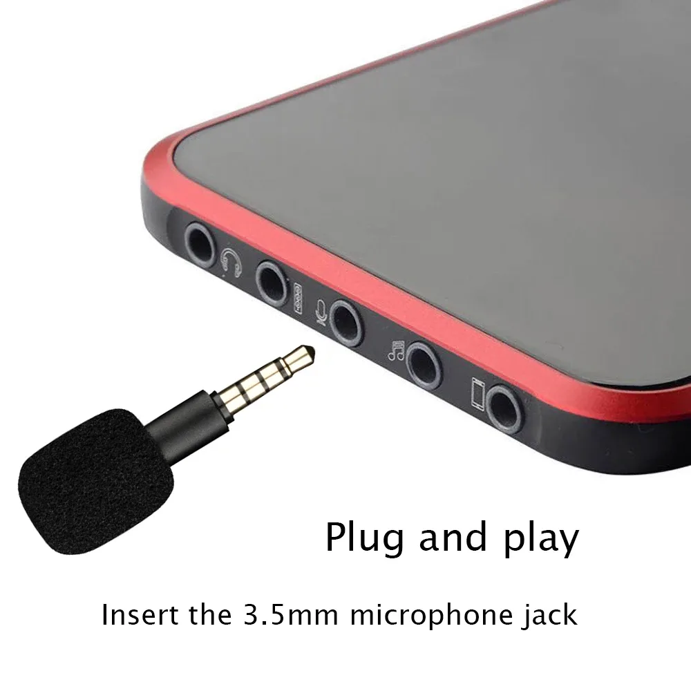 Mini microphone portable Jack 3,5 mm pour smartphone et ordinateur - Image 2