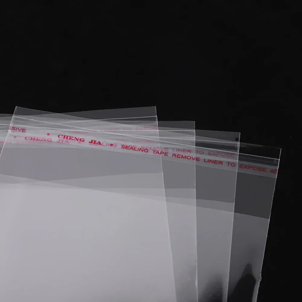 Lot de 200 sachets transparents auto-adhésifs avec support cartonné et trou de suspension slide 3