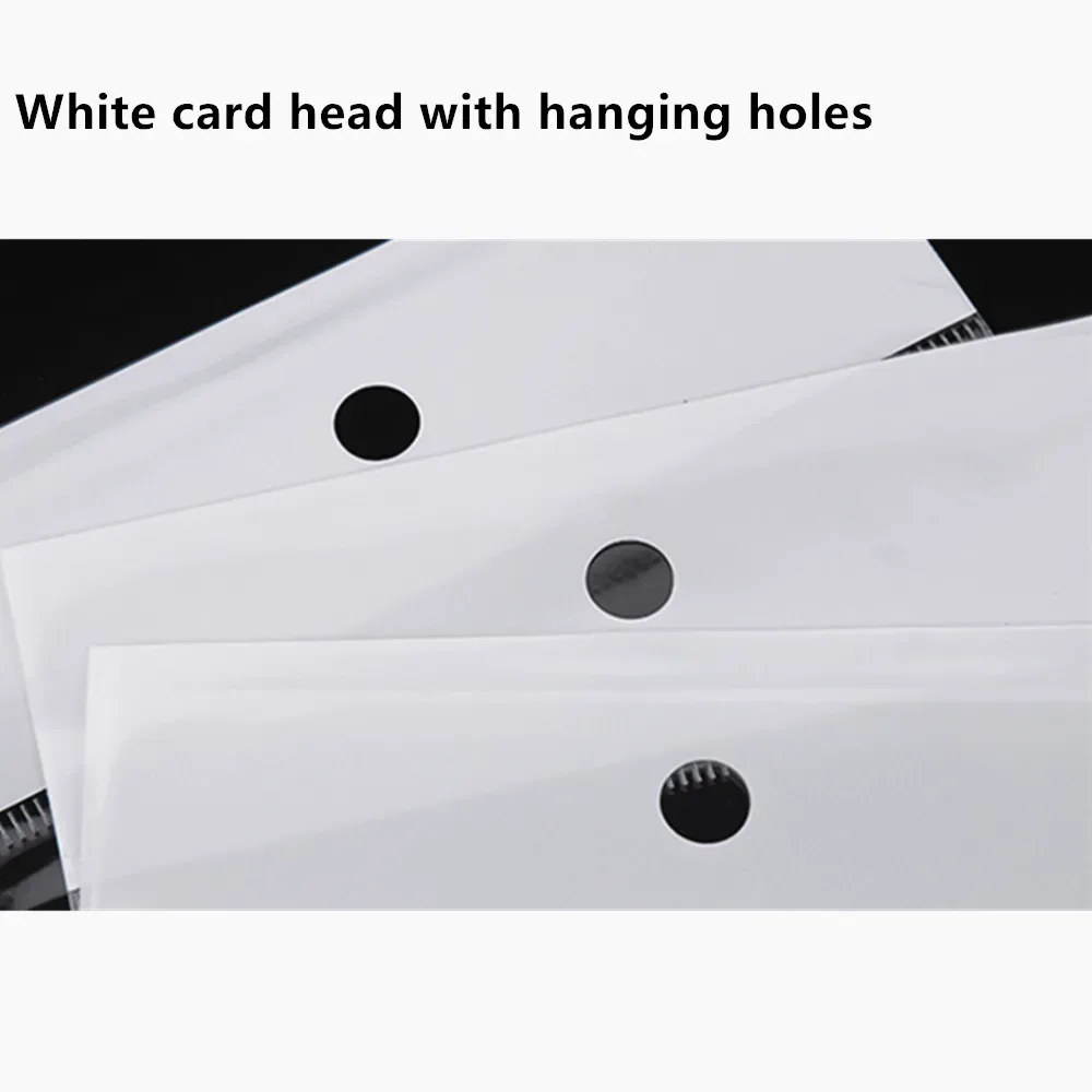 Lot de 200 sachets transparents auto-adhésifs avec support cartonné et trou de suspension slide 4
