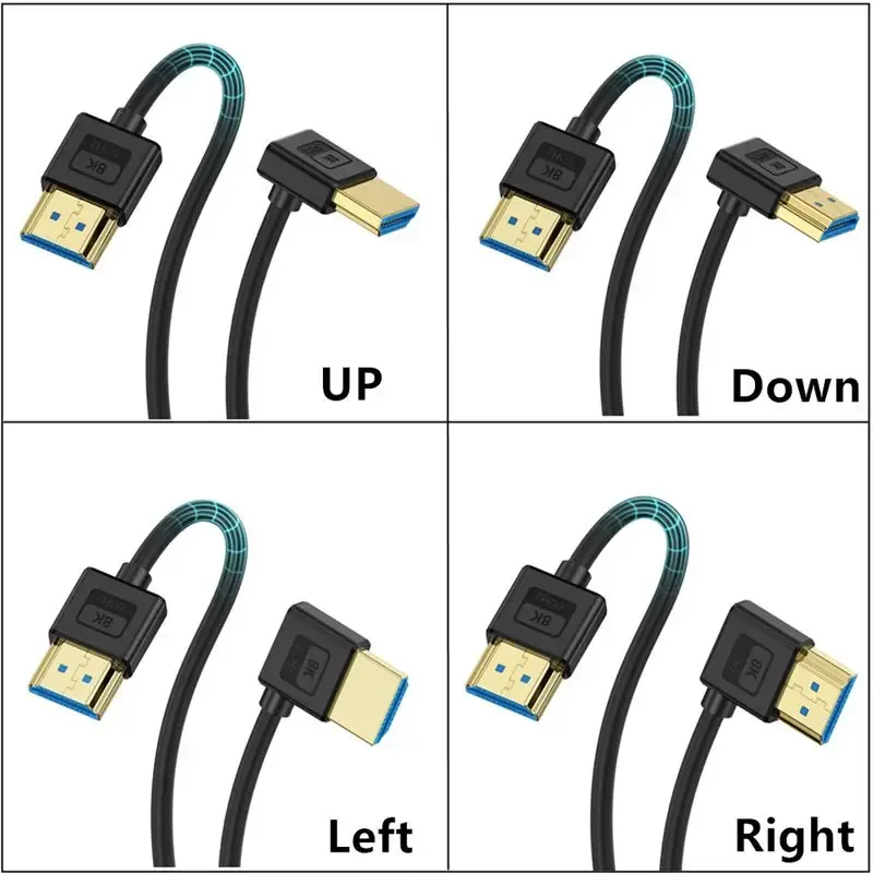 Câble HDMI 2.1 Coudé en Silicone, Ultra Flexible et Fin - 10K 96Hz, 8K 60Hz, 4K 240Hz/144Hz - Image 2