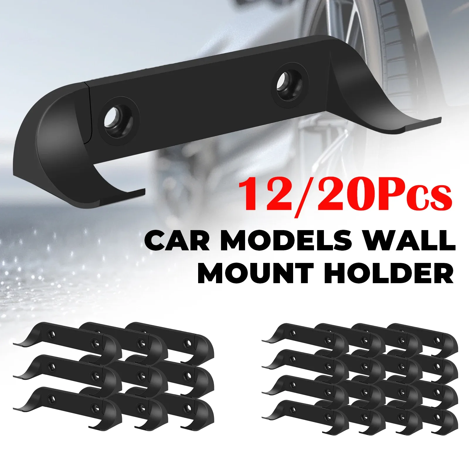 Support mural pour voitures miniatures (Lot de 12/20 pièces) - Compatible Lego
