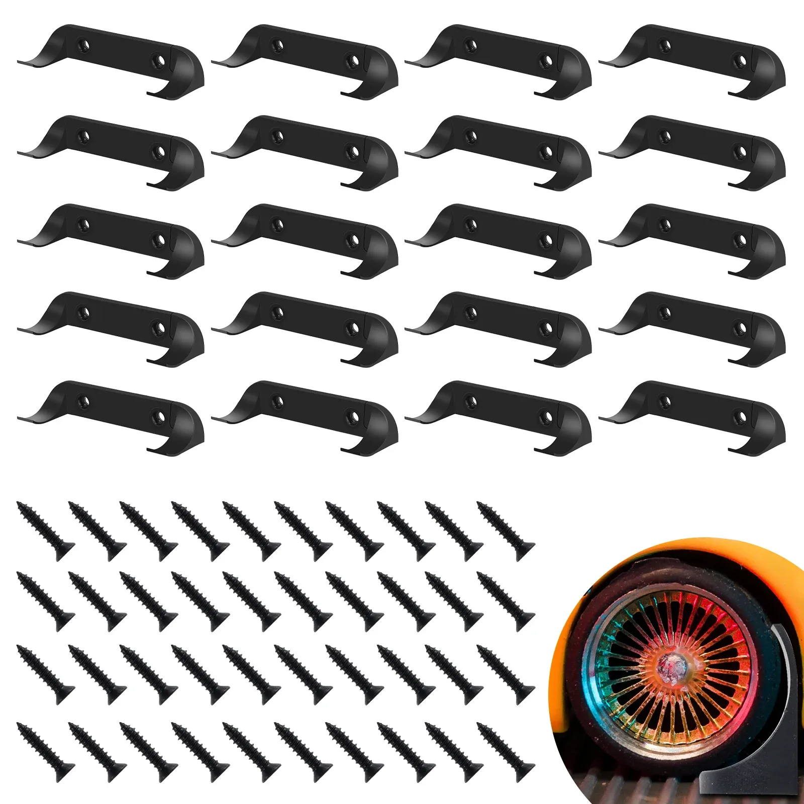 Support mural pour voitures miniatures (Lot de 12/20 pièces) - Compatible Lego slide 8
