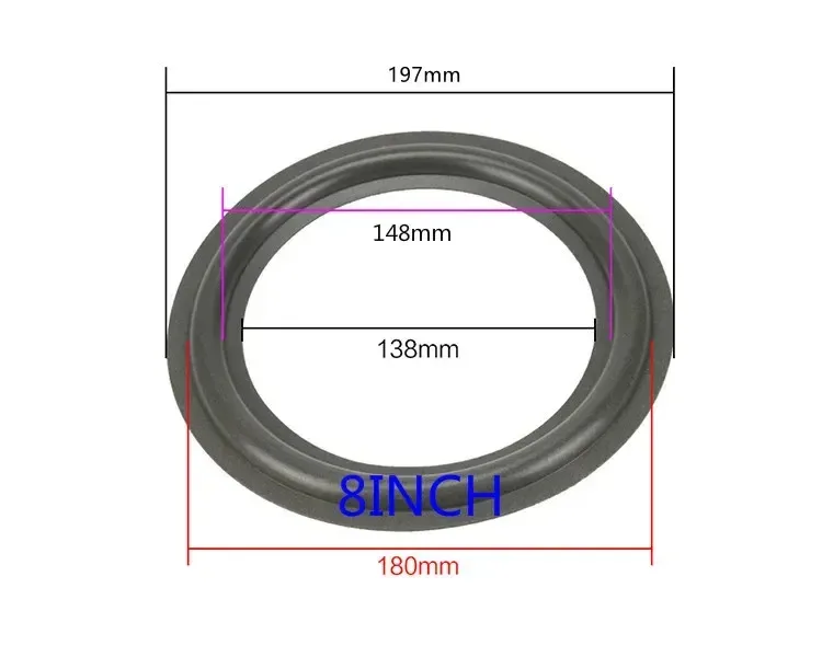 GHXAMP Paire de suspensions en mousse pour haut-parleur 8 pouces - Image 1