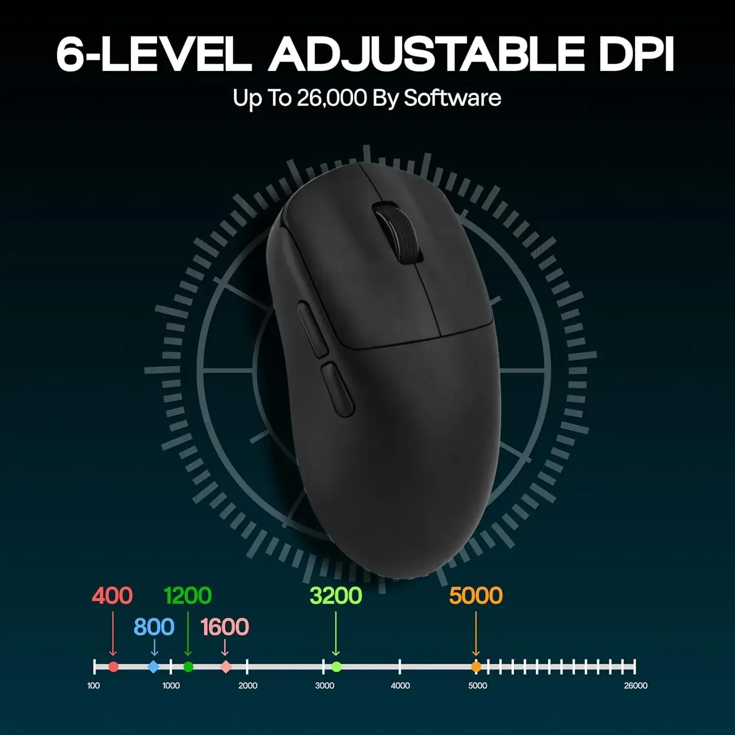 AULA SC800 - Souris Gaming Ultra-légère 37g, Capteur PAW3395, 8K Hz, Filaire et Sans Fil 2.4G - Image 4